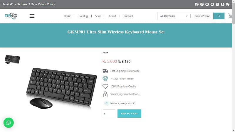 GKM901 Ultra Slim Wireless Keyboard Mouse Set 8