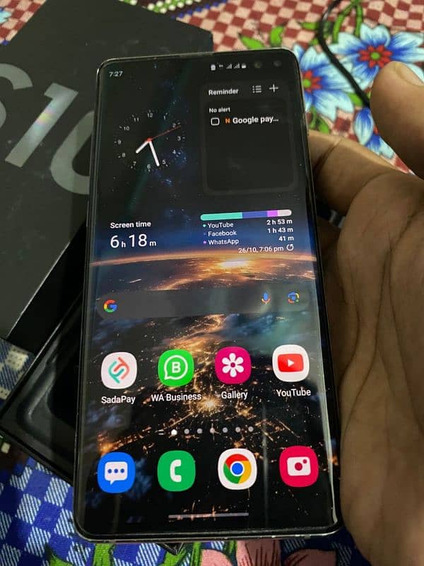 Samsung S10 plus official dual approved with box 2