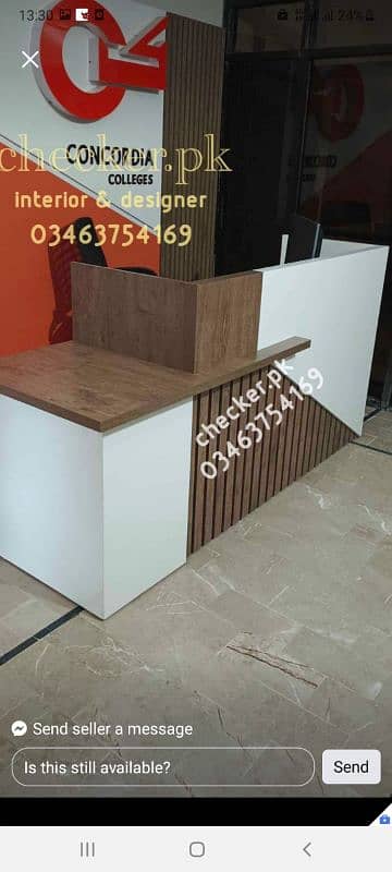 reception counter, cash counter, office table, front reception table 5