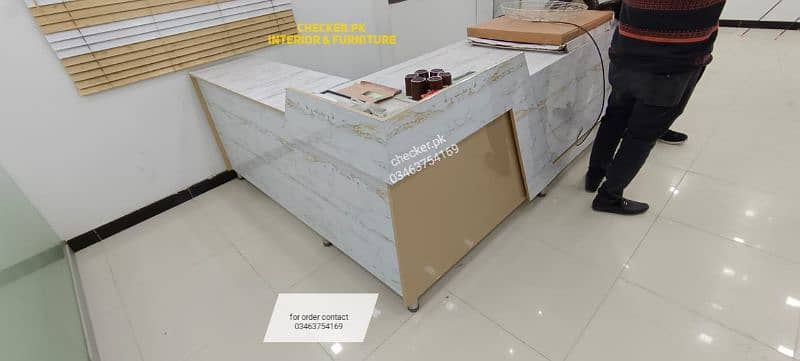 reception counter, cash counter, office table, front reception table 15