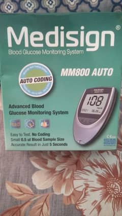 Medisign Blood Glucose Monitoring System. MM800 Auto.