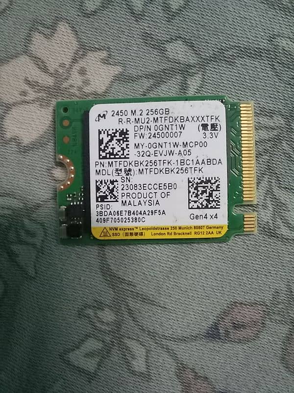 nvme m. 2, 256GB 3