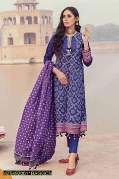 3 PCs unstitched Lawn suit 0