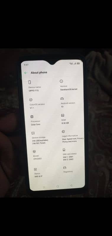 oppo f15for sle  good condition exchange posibl whtsapp no 03220965136 2