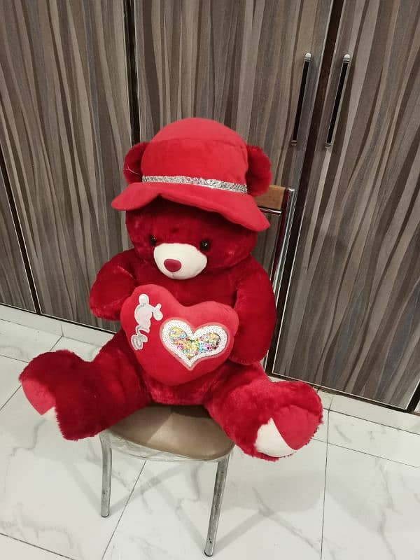 Red teddy bear big size 1