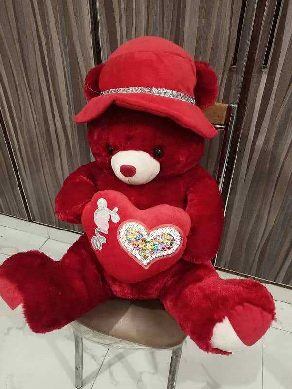 Red teddy bear big size 2