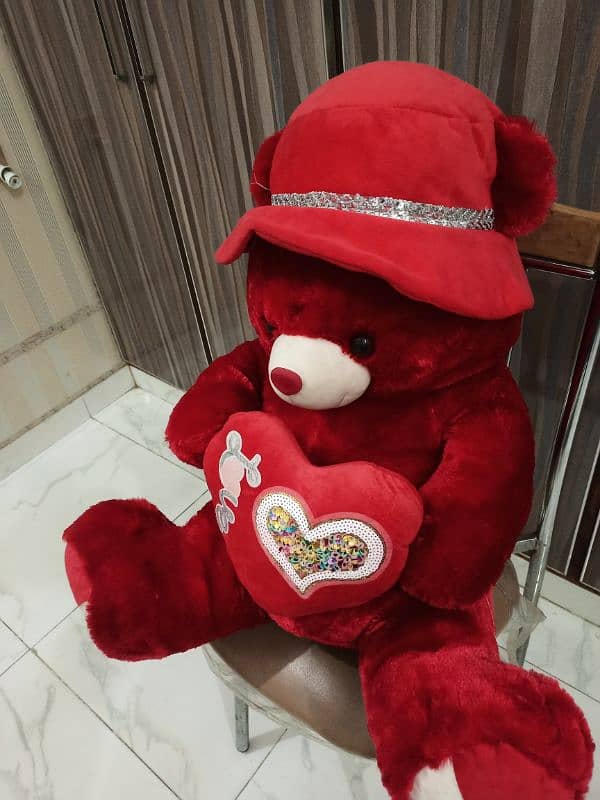 Red teddy bear big size 3