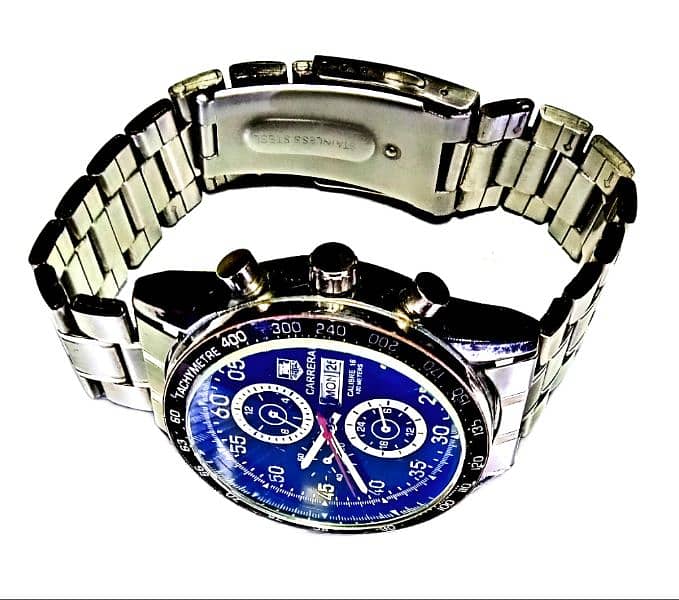 Luxury(Premium) Analog Calibre 16 Chronograph Blue Dial Watch, 2