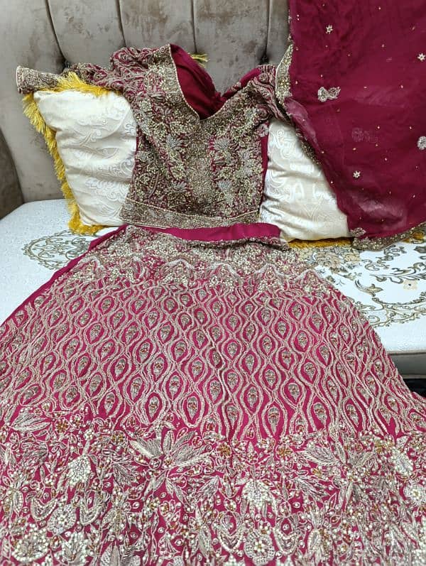 Bridal Lehenga Dress / Heavy Embroidery / Wedding Barat Red Lehnga 3