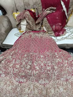 Bridal Lehenga Dress / Heavy Embroidery / Wedding Barat Red Lehnga