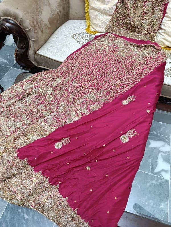 Bridal Lehenga Dress / Heavy Embroidery / Wedding Barat Red Lehnga 9