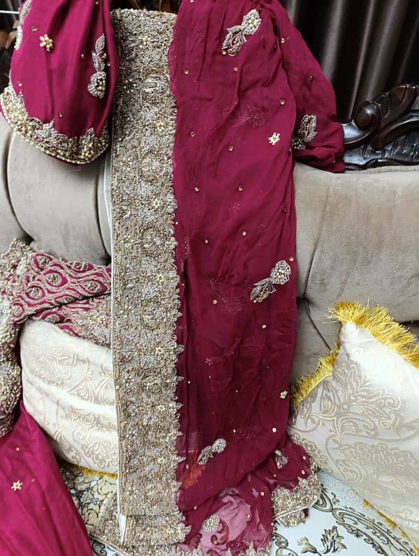 Bridal Lehenga Dress / Heavy Embroidery / Wedding Barat Red Lehnga 13