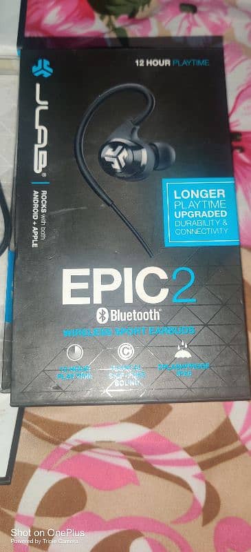 JLab Epic 2 Wireless Bluetooth Sports Neckband 0