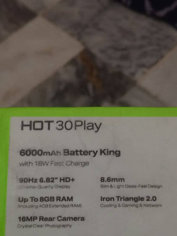 INFINIX HOT 30 PLAY 1