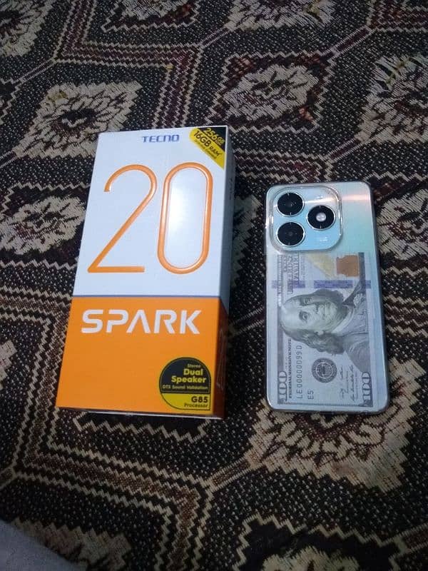 Tecno Spark 20 8+8gb 256gb box pack 15 day use 5