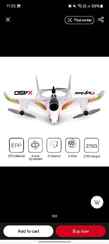 RC PLANE 6channel Verticle flight Drone 4