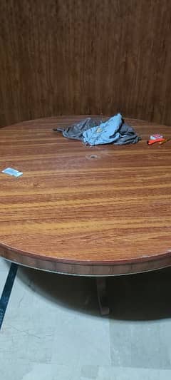 ROUND DINNING TABLE WITH 6 CHAIRS