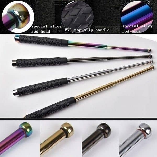 self protective Retractable Metal stick 2