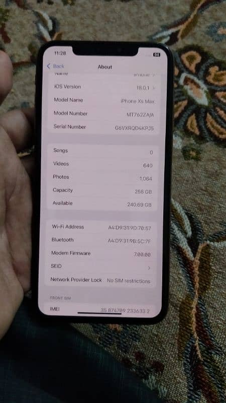 Iphone Xsmax (256) gb Nonpta 6