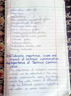 handwriting assignment work