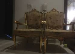 Soft and comfortable Victorian chairs pure wood in good  condition