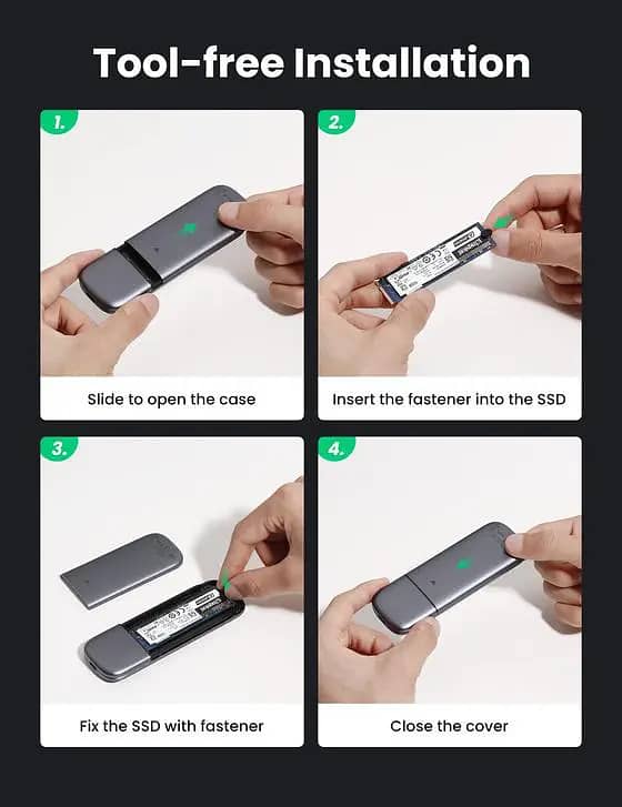 UGREEN 60354 M. 2 NVMe SSD USB-C Enclosure. 2