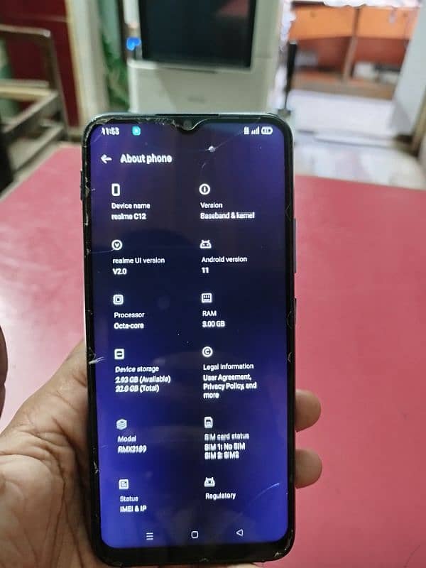 Realme c12.3/32 for a sale 10/8 condition 0