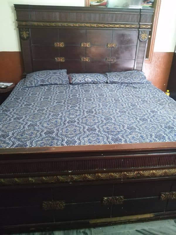 King size wooden Multani bed for sale 2