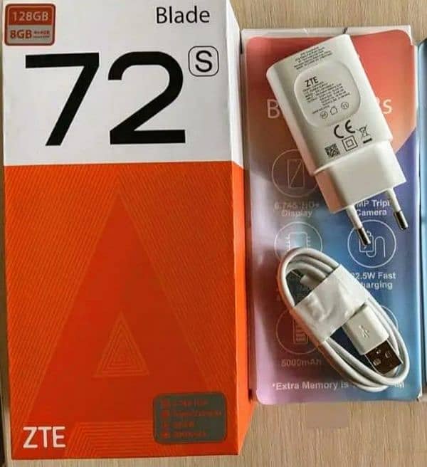 ZTE Blade A72s 8+128 fresh box+charger 3