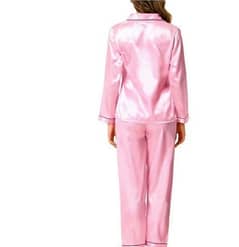 2 Pcs women’s Silk Plain Night Suit