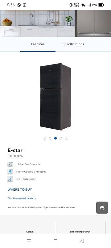 HAIER HRF 368 Refrigerator Energy Saver | Black Color Haier freezer 1