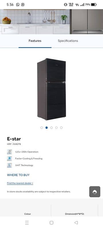 HAIER HRF 368 Refrigerator Energy Saver | Black Color Haier freezer 3