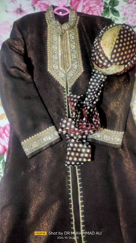 Men's sherwani with tarban 4