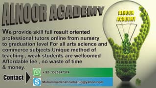 MALE & FEMALE ONLINE & HOME TUTORS FOR ALL SUBJECTS & CLASSES