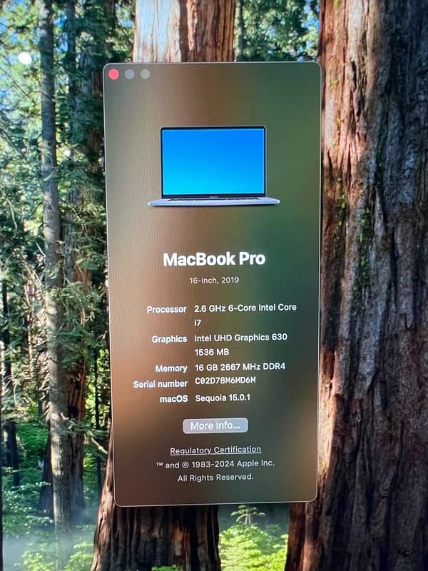 Macbook pro 2019 16inch 16gb ram 512ssd 9