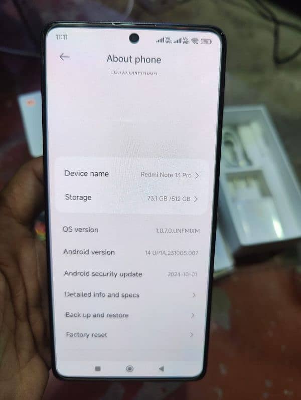 Redmi Note 13pro 12GB 512GB 11 month warranty fully box asess 2