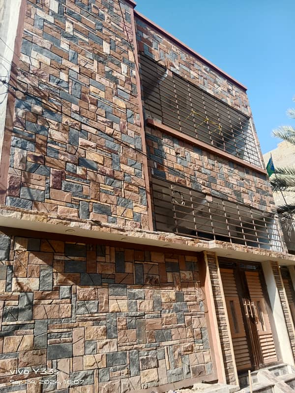 NEW CONSTRUCTION GROUND + 1 R. C. C HOUSE FOR SALE IN SECTOR 5A-1 NORTH Karachi. 22