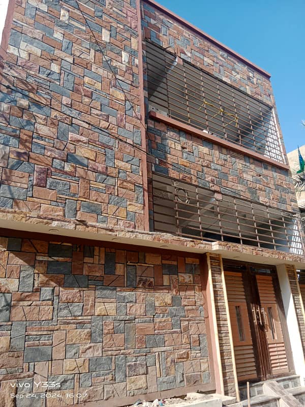 NEW CONSTRUCTION GROUND + 1 R. C. C HOUSE FOR SALE IN SECTOR 5A-1 NORTH Karachi. 23