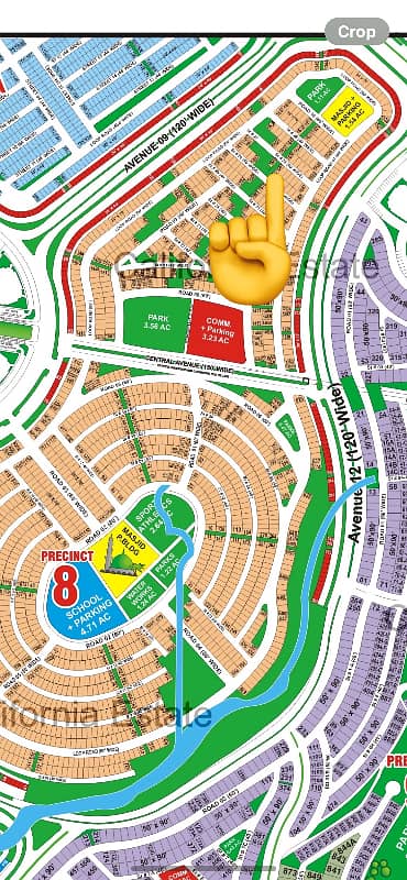 Precinct-8 Sami corner plot with huge extra land for sale bahria town Karachi 1