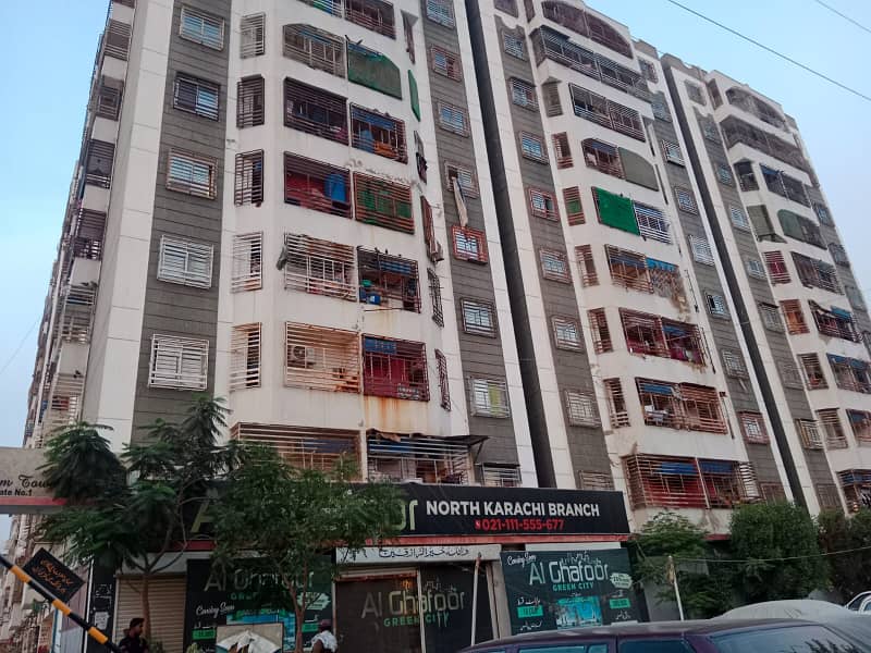 2 BED + 1 LOUNCH FLAT FOR SALE IN NEW BUILDING AL-GHAFOOR ATRIAM TOWER SECTOR 11 A NORTH KARACHI 2