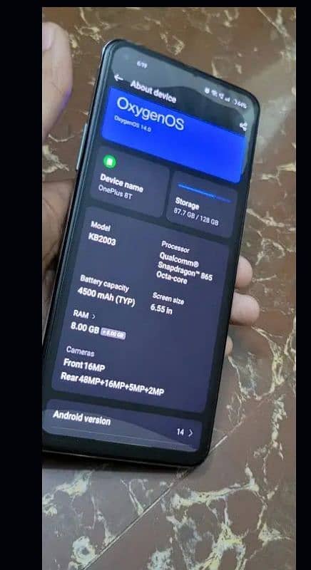 oneplus 8T goball model physical full sim 8gb 128 gb. pta approve only 4