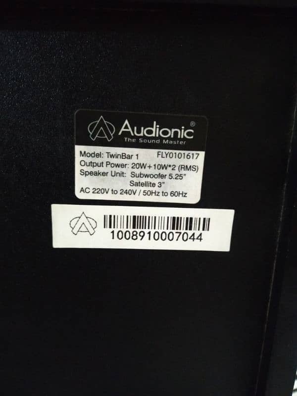 Audionic twinbar 1 woofer 2.1 1