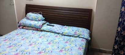 Double Bed with mattress and wardrobe