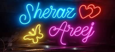 Neon Light|couple names|Office Dacuration|3D signe boards|Home decorat