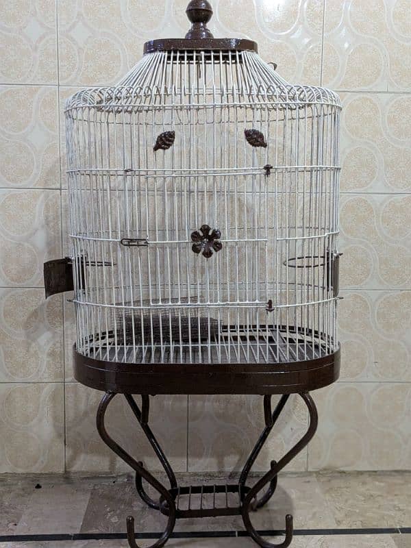 "Large Bird Cage with Stand - 4ft Tall, Great for Pets or Decor!" 2