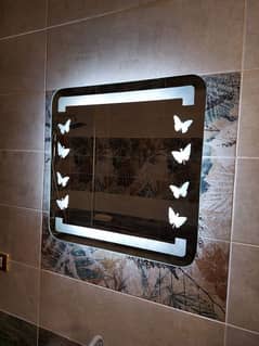 luxury butterfly design led light mirror