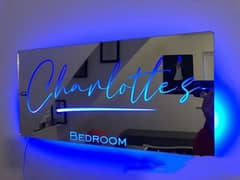 Name and Sign Customizable light mirror