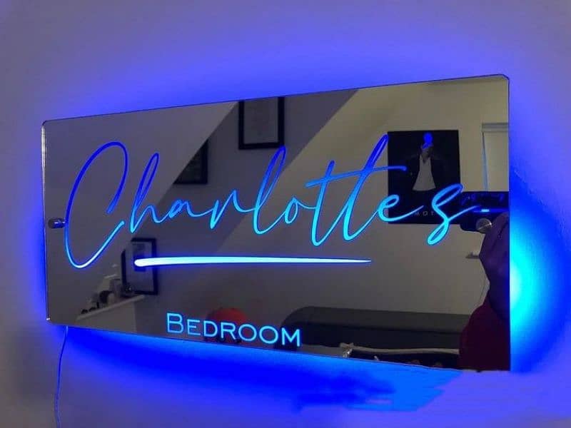 Name and Sign Customizable light mirror 0