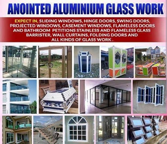 Aluminum and glass works and house paint works 0