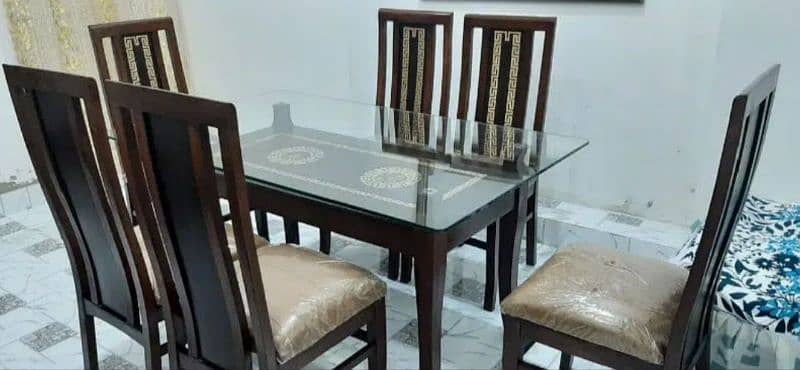 New Stylish 6 Chairs Set of Lacker Dinning Table 5